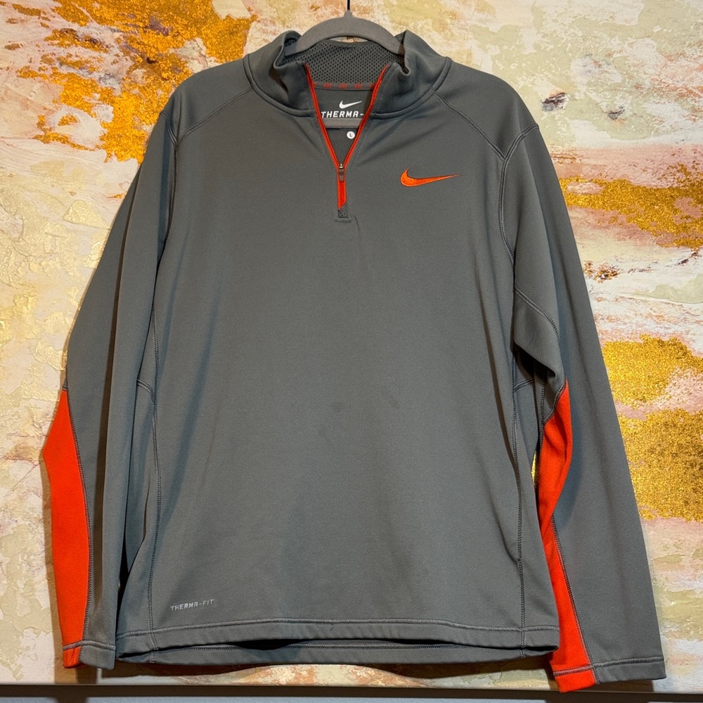 Nike Men's Performance Jacket in Gray and Orange